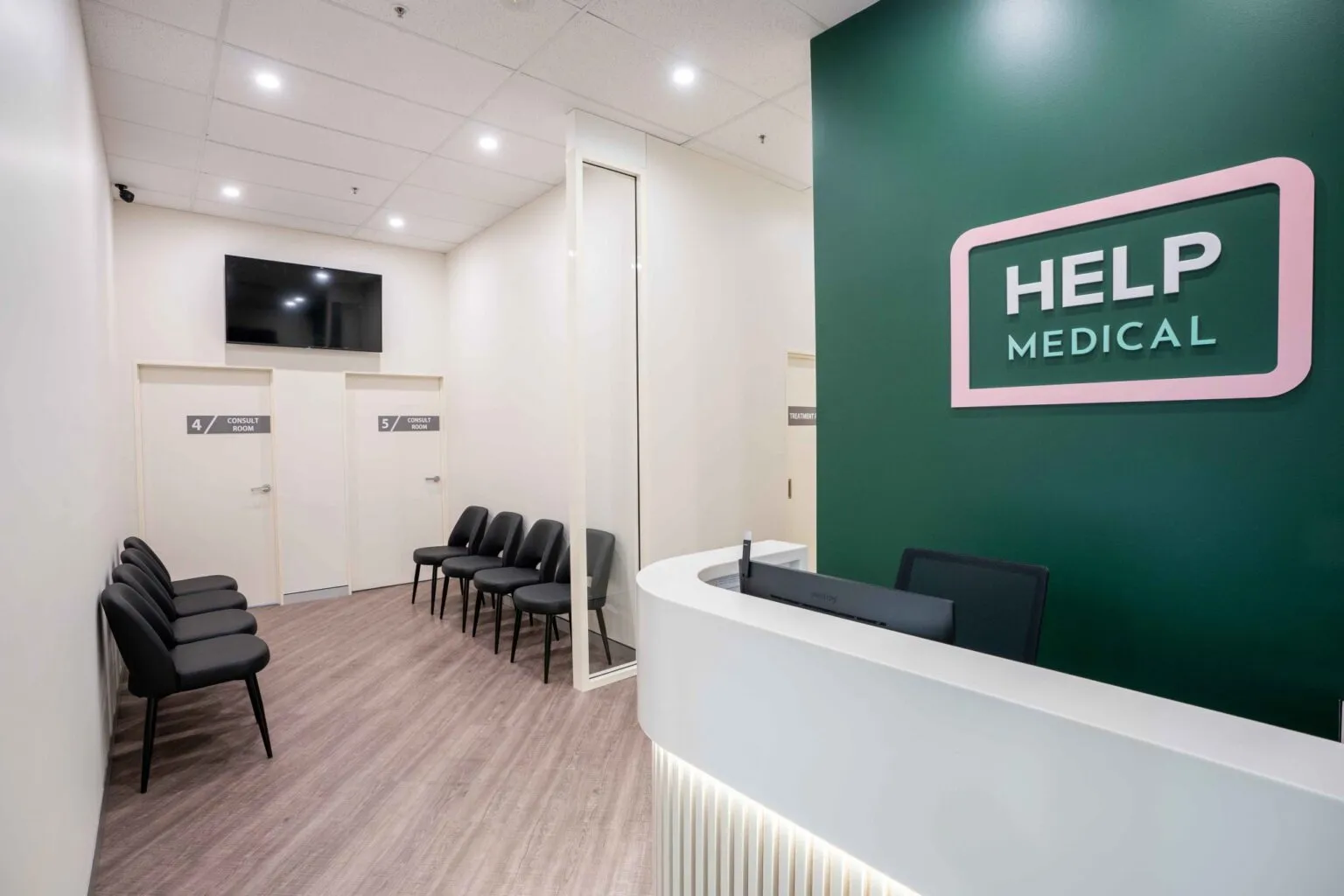 Help Medical reception and waiting area inside Priceline Pharmacy Pacific Fair